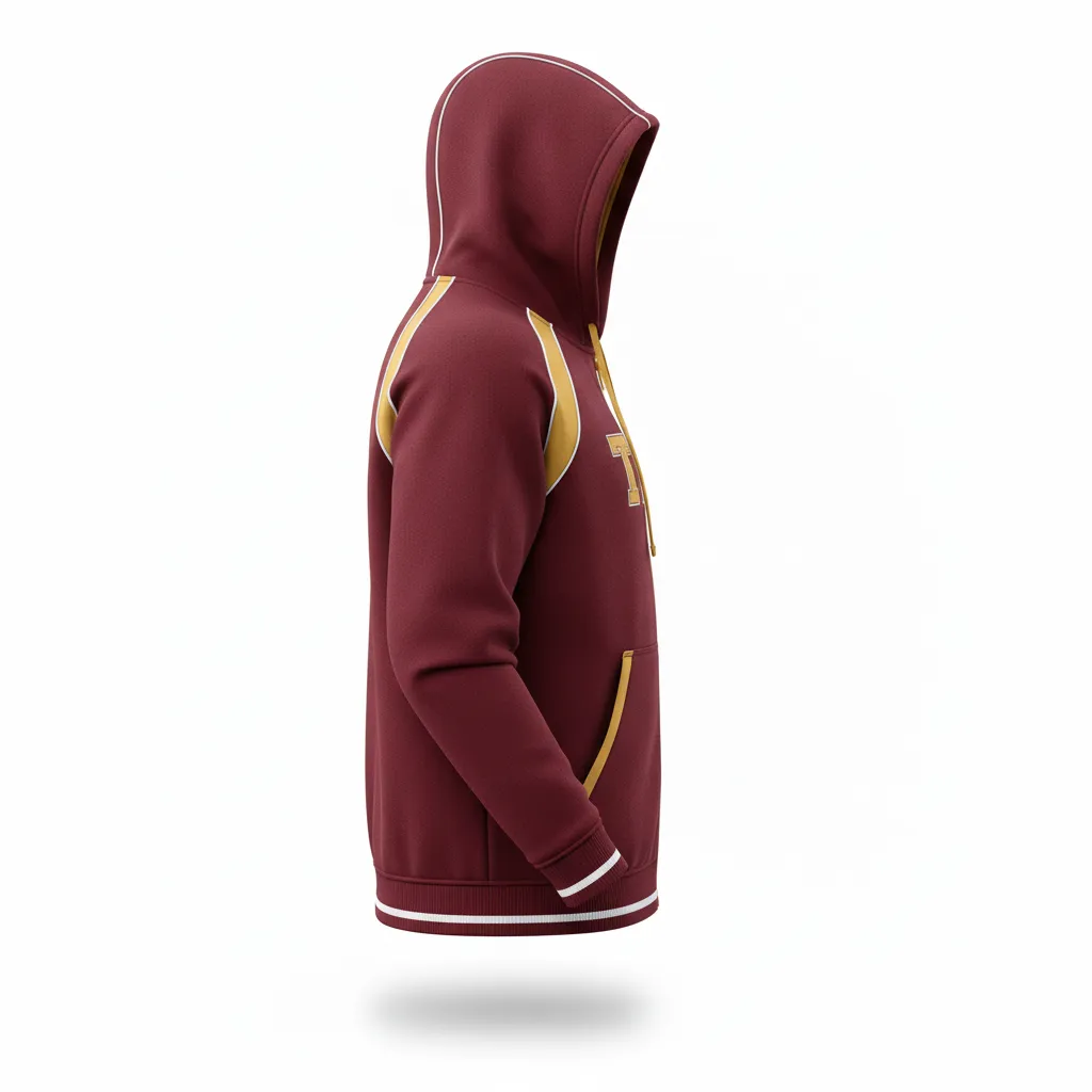 Custom Softball Full-Zip Hoodies - Side View - KINEXA