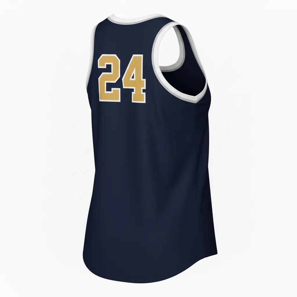 Custom Softball Performance Tank Top - Custom Design - Trainingtank Blackgoldwhite - Back View - Kinexa Sportswear