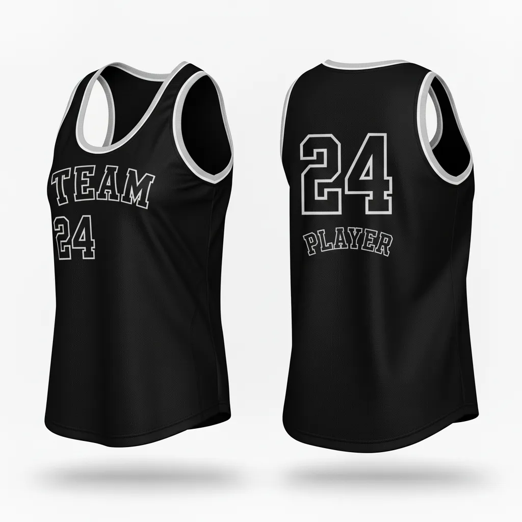 Custom Softball Performance Tank Top - Custom Design - Trainingtank Blackwhitegrey - Back View - Kinexa Sportswear