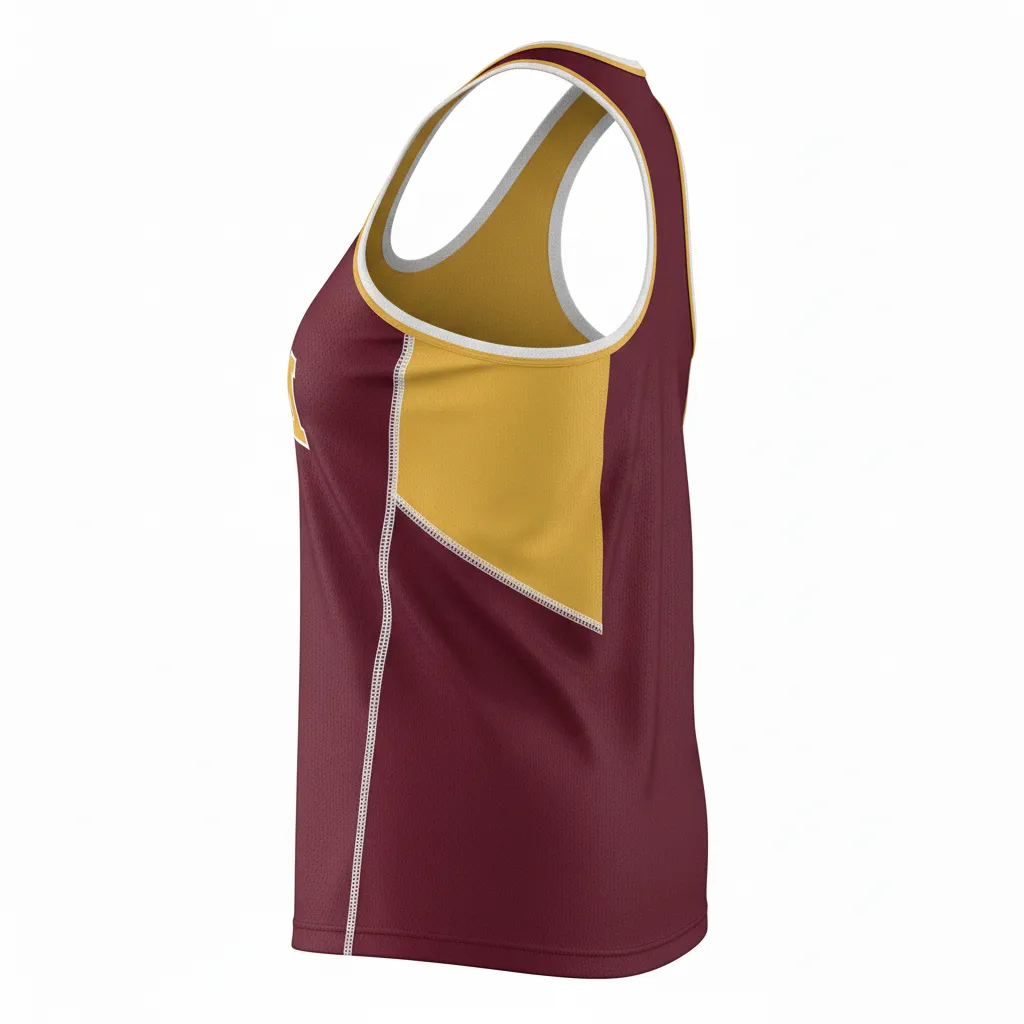 Custom Softball Performance Tank Tops - Side View - KINEXA