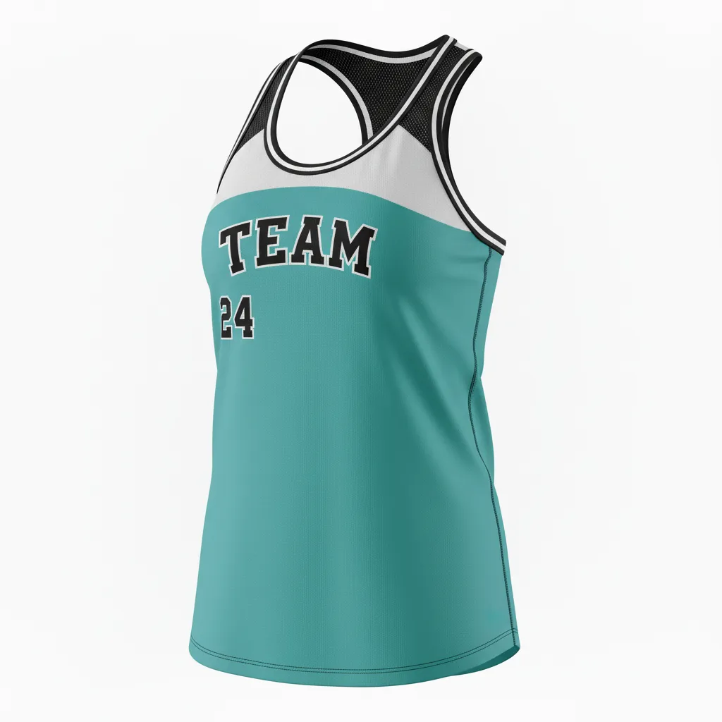 Custom Softball Performance Tank Top - Custom Design - Trainingtank Columbiablackwhite - Front View - Kinexa Sportswear