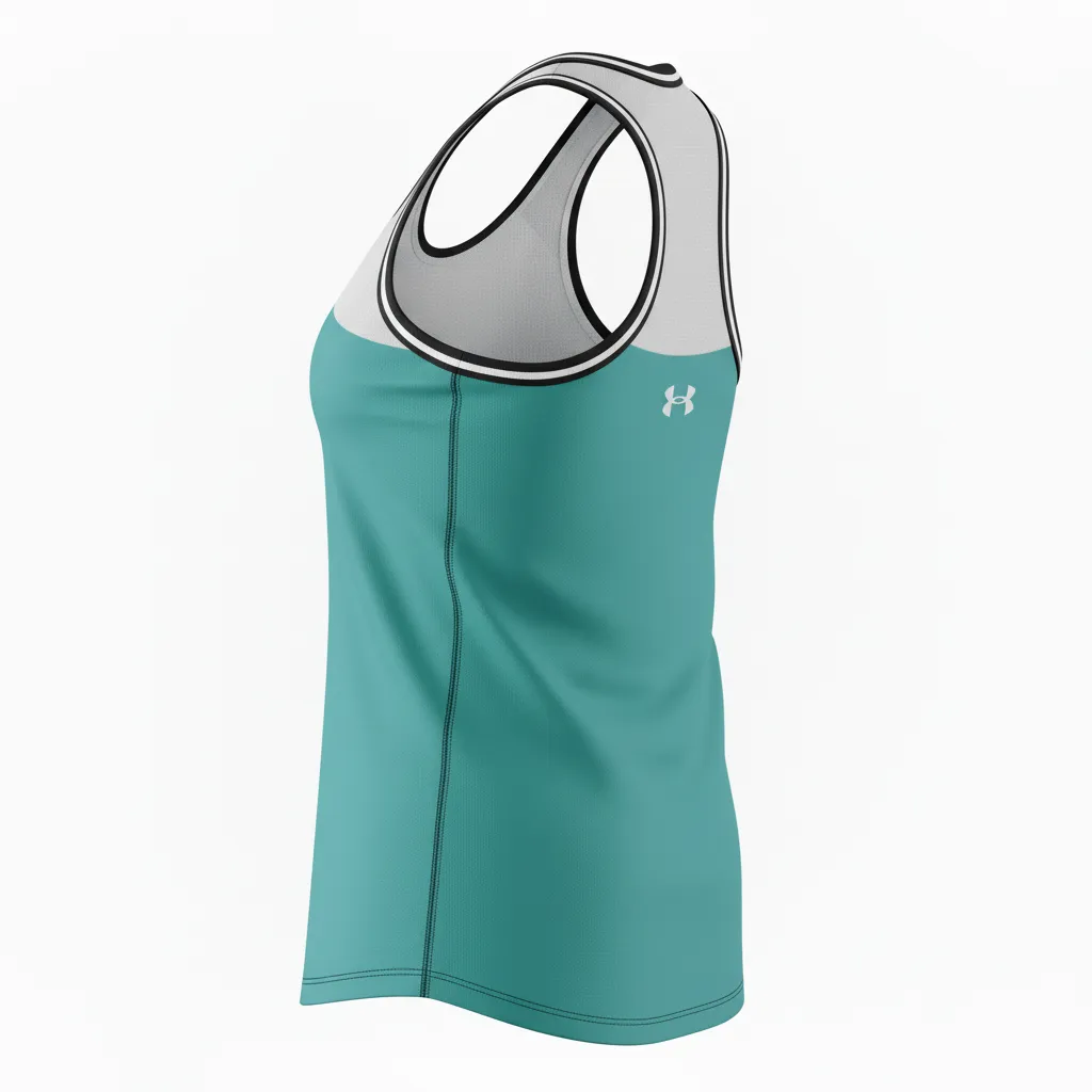 Custom Softball Performance Tank Top - Custom Design - Trainingtank Columbiawhitenavy - Back View - Kinexa Sportswear