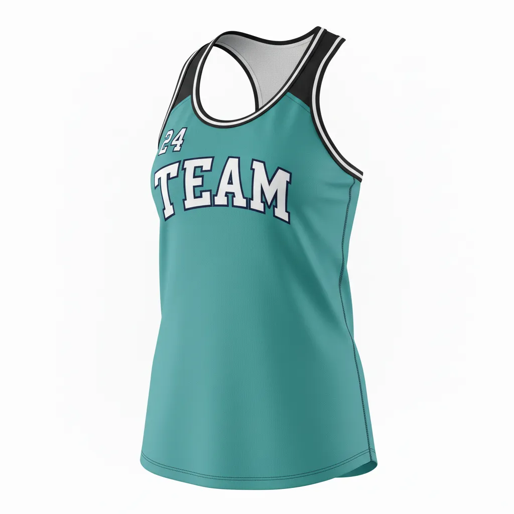 Custom Softball Performance Tank Top - Custom Design - Trainingtank Columbiawhitenavy - Front View - Kinexa Sportswear
