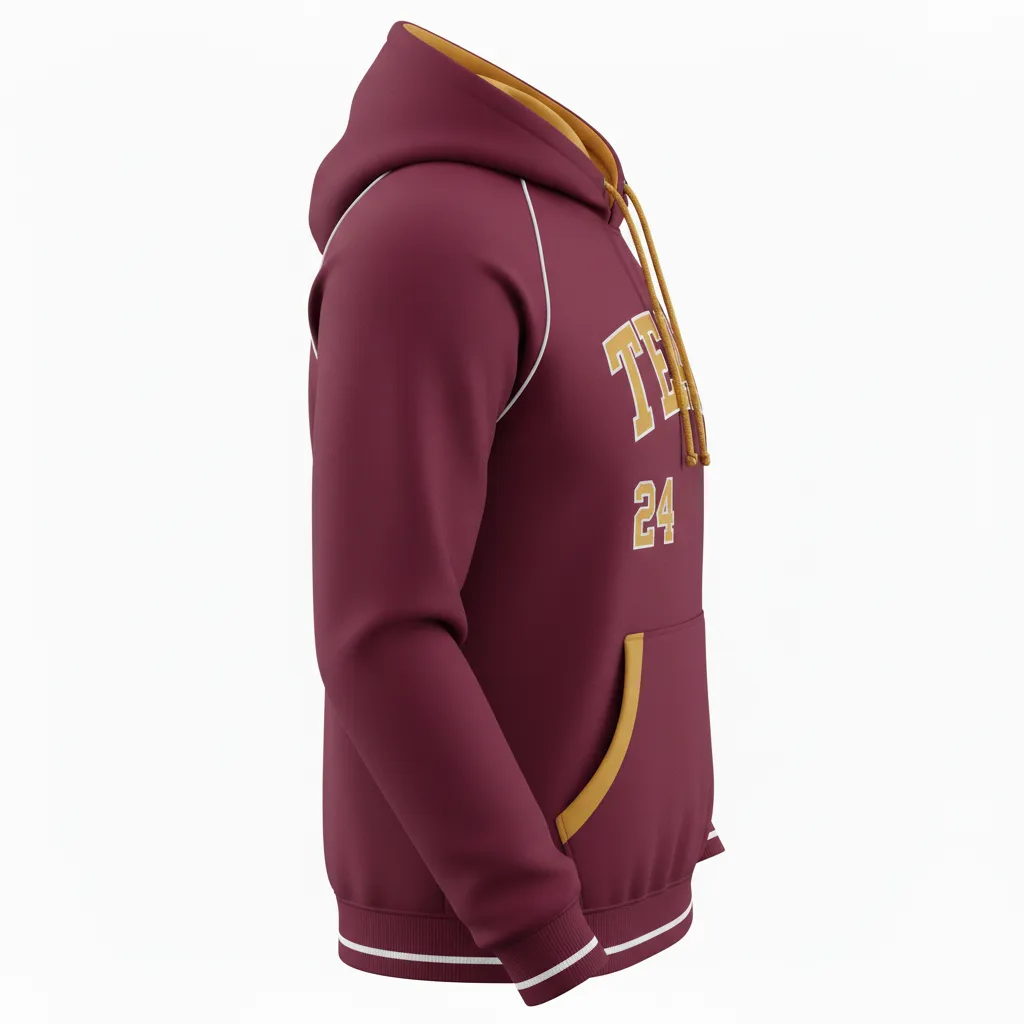 Custom Softball Pullover Hoodies - Side View - KINEXA