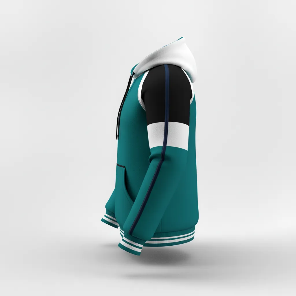 Custom Softball Pullover Hoodie - Custom Design - Pulloverhoodie Columbiablackwhite - Back View - Kinexa Sportswear