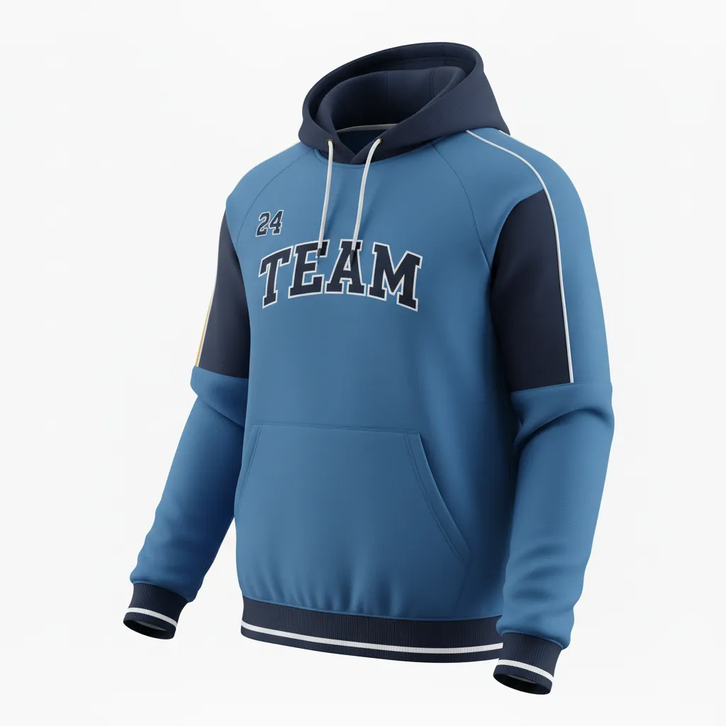 Custom Softball Pullover Hoodie - Custom Design - Pulloverhoodie Columbianavywhite - Front View - Kinexa Sportswear