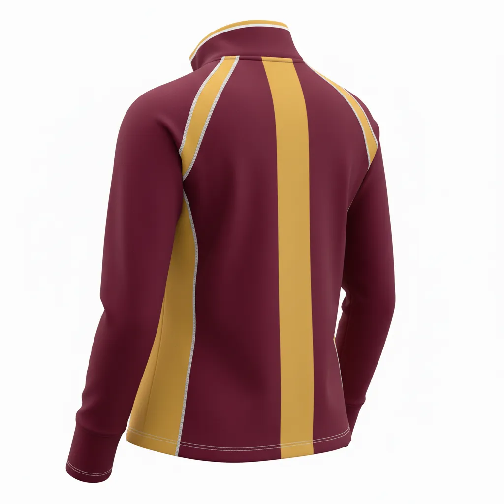 Custom Softball Quarter-Zip Pullovers - Back View - KINEXA