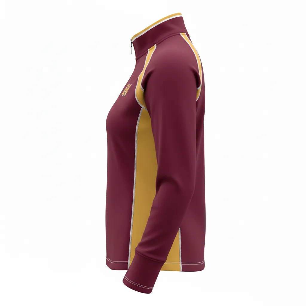 Custom Softball Quarter-Zip Pullovers - Side View - KINEXA