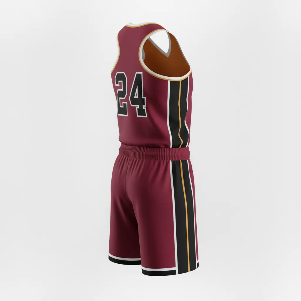 Custom Softball Racerback Softball Uniform - Custom Design - Racerbackuniform Cardinalblackwhite - Back View - Kinexa Sportswear