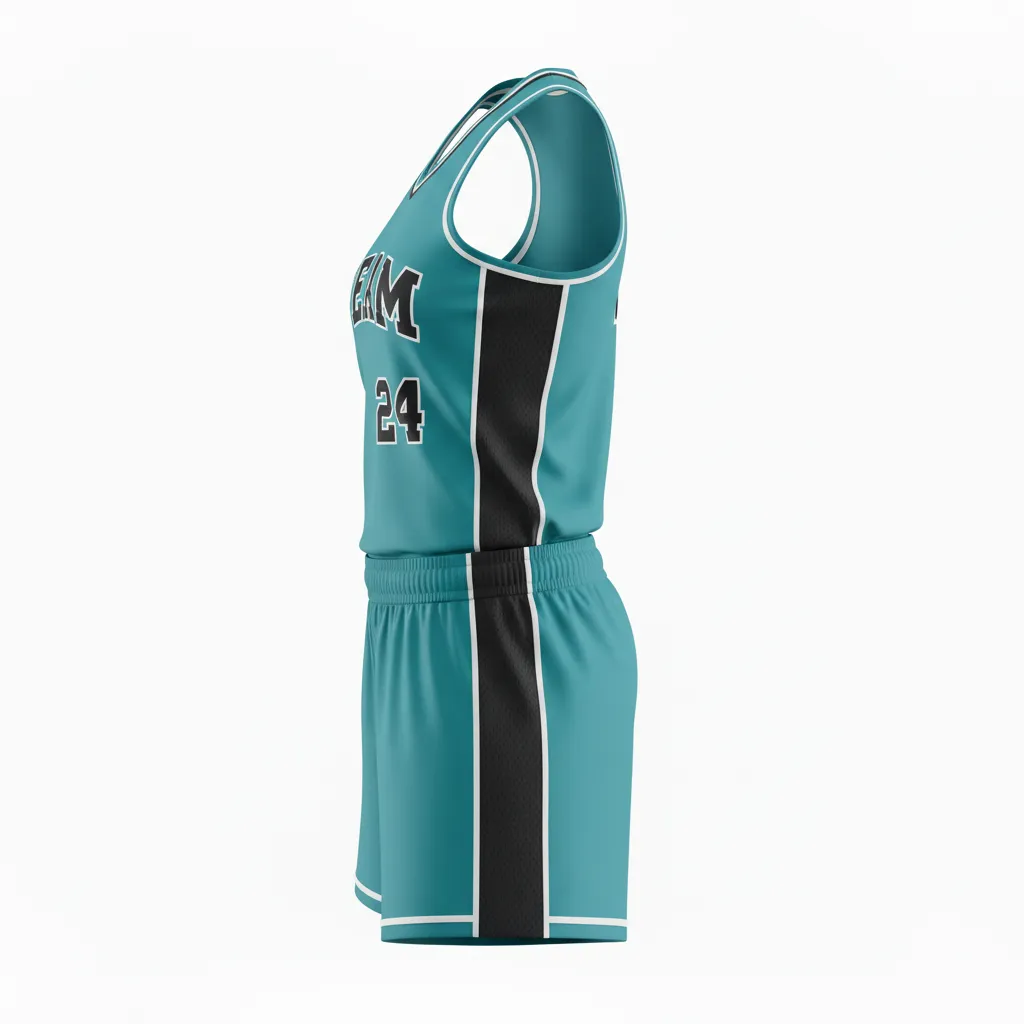 Custom Softball Racerback Softball Uniform - Custom Design - Racerbackuniform Columbiawhitenavy - Side View - Kinexa Sportswear