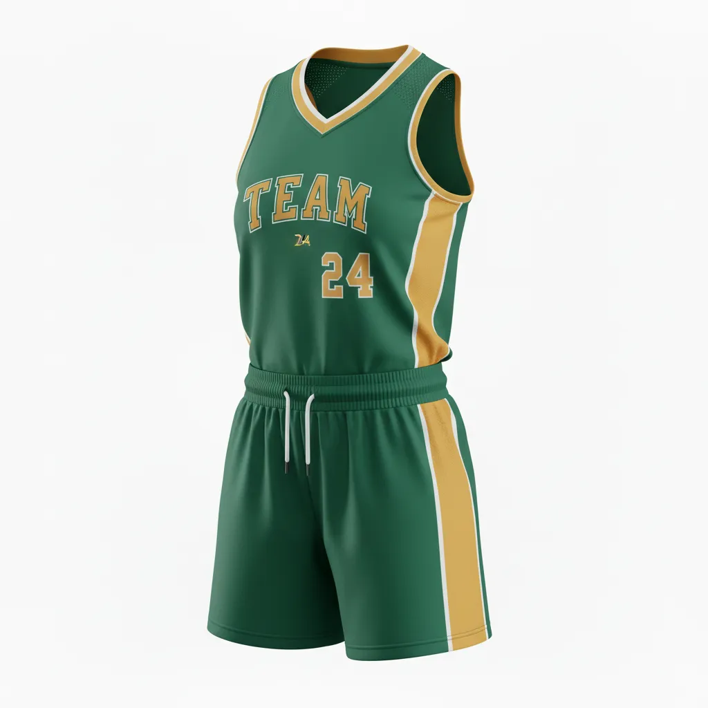 Custom Softball Racerback Softball Uniform - Custom Design - Racerbackuniform Forestgoldwhite - Front View - Kinexa Sportswear