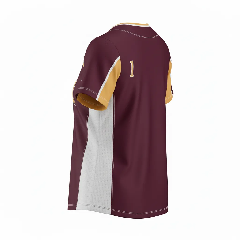 Custom Softball Round-Neck Jerseys - Back View - KINEXA