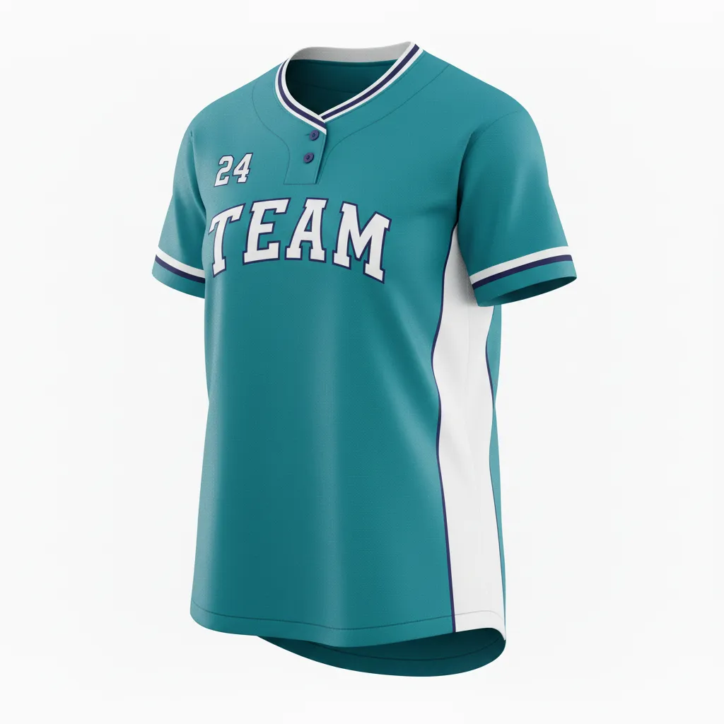 Custom Softball Round Neck Softball Jersey - Custom Design - Roundneckjersey Columbiawhitenavy - Front View - Kinexa Sportswear