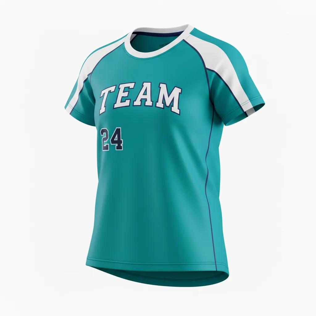 Custom Softball Short Sleeve T Shirt - Custom Design - Trainingtee Columbiawhitenavy - Front View - Kinexa Sportswear