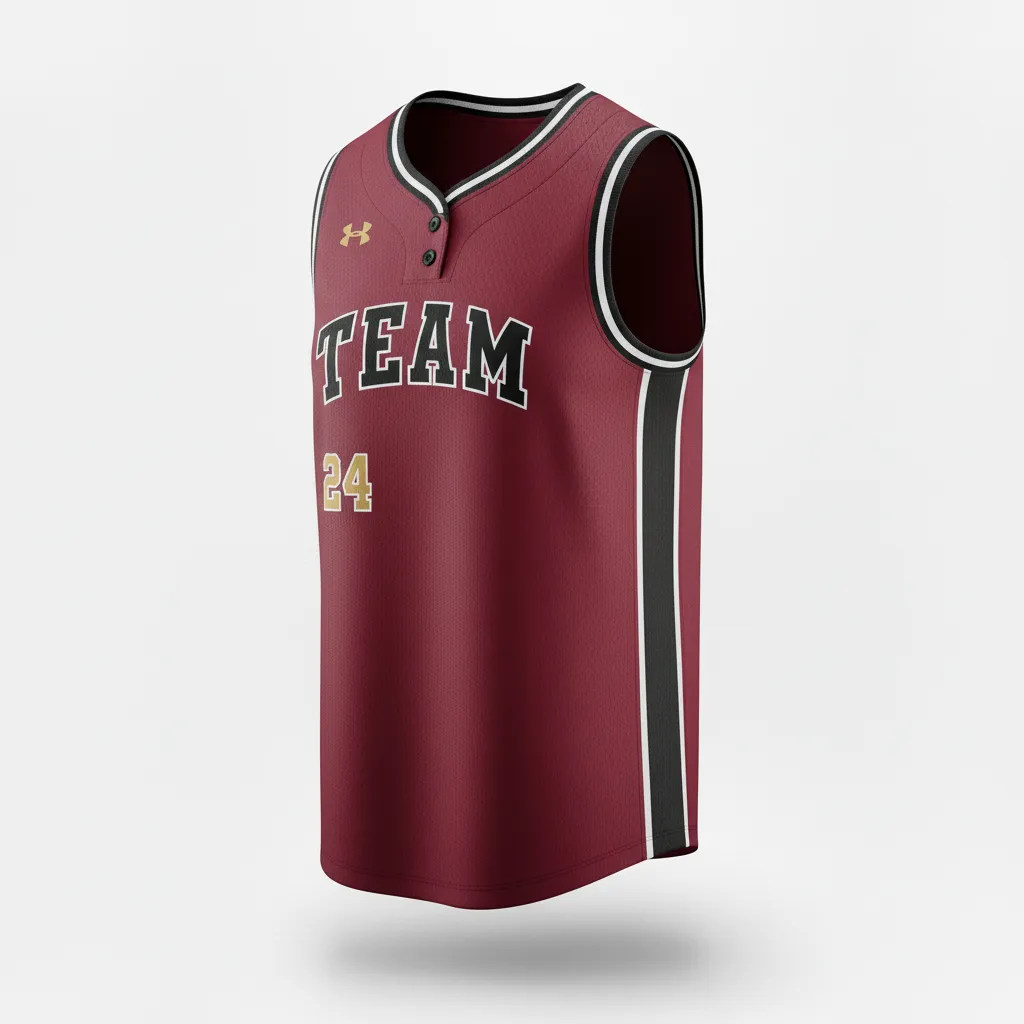 Custom Softball Sleeveless Softball Jersey - Custom Design - Sleevelessjersey Cardinalblackwhite - Front View - Kinexa Sportswear