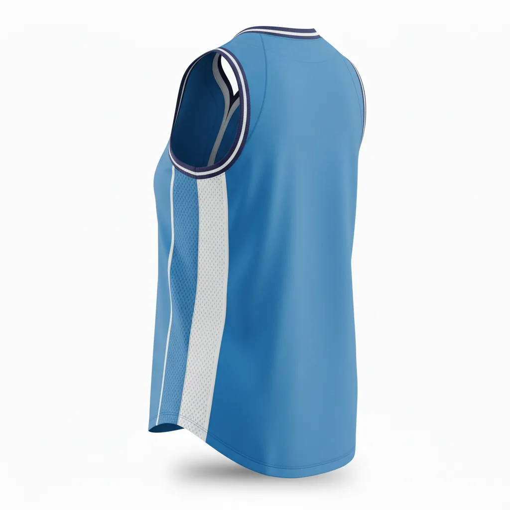 Custom Softball Sleeveless Softball Jersey - Custom Design - Sleevelessjersey Columbianavywhite - Back View - Kinexa Sportswear