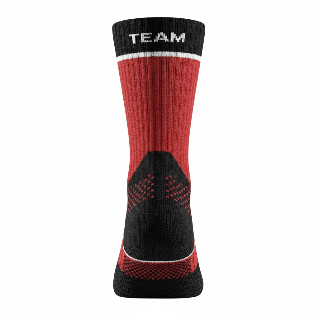 Custom Softball Socks - Custom Design - Crewsocks Cardinalblackwhite - Side View - Kinexa Sportswear