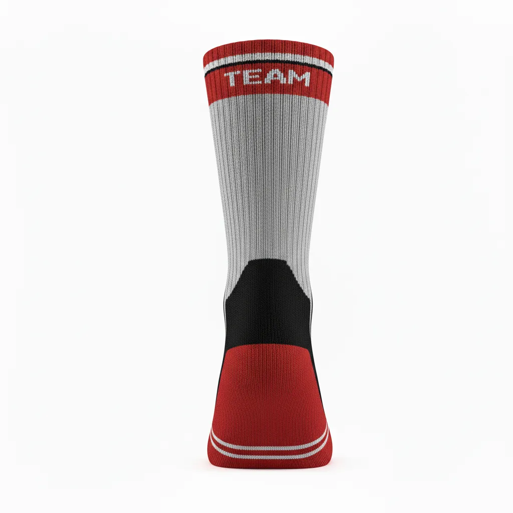 Custom Softball Socks - Custom Design - Crewsocks Charcoalredwhite - Side View - Kinexa Sportswear
