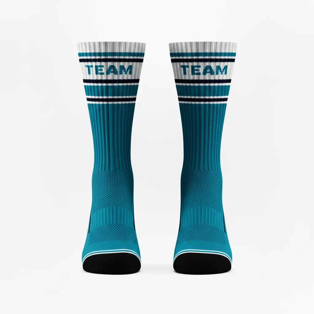 Custom Softball Socks - Custom Design - Crewsocks Columbiablackwhite - Front View - Kinexa Sportswear