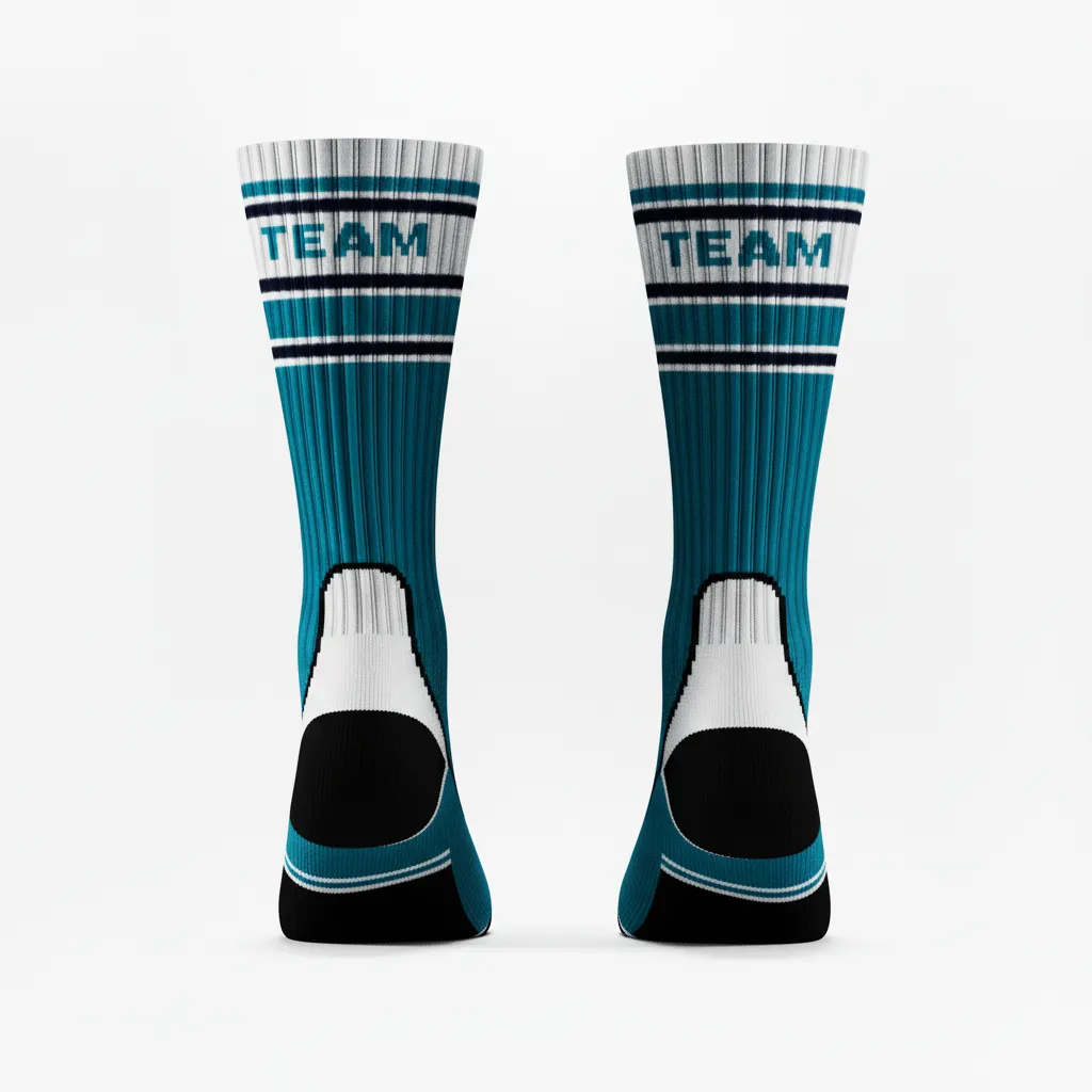 Custom Softball Socks - Custom Design - Crewsocks Columbiablackwhite - Side View - Kinexa Sportswear