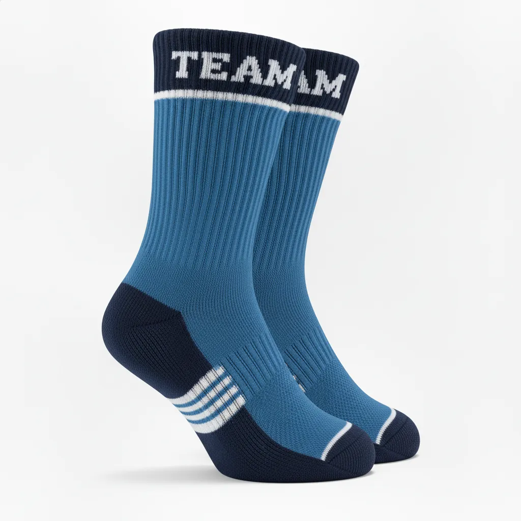 Custom Softball Socks - Custom Design - Crewsocks Columbianavywhite - Front View - Kinexa Sportswear