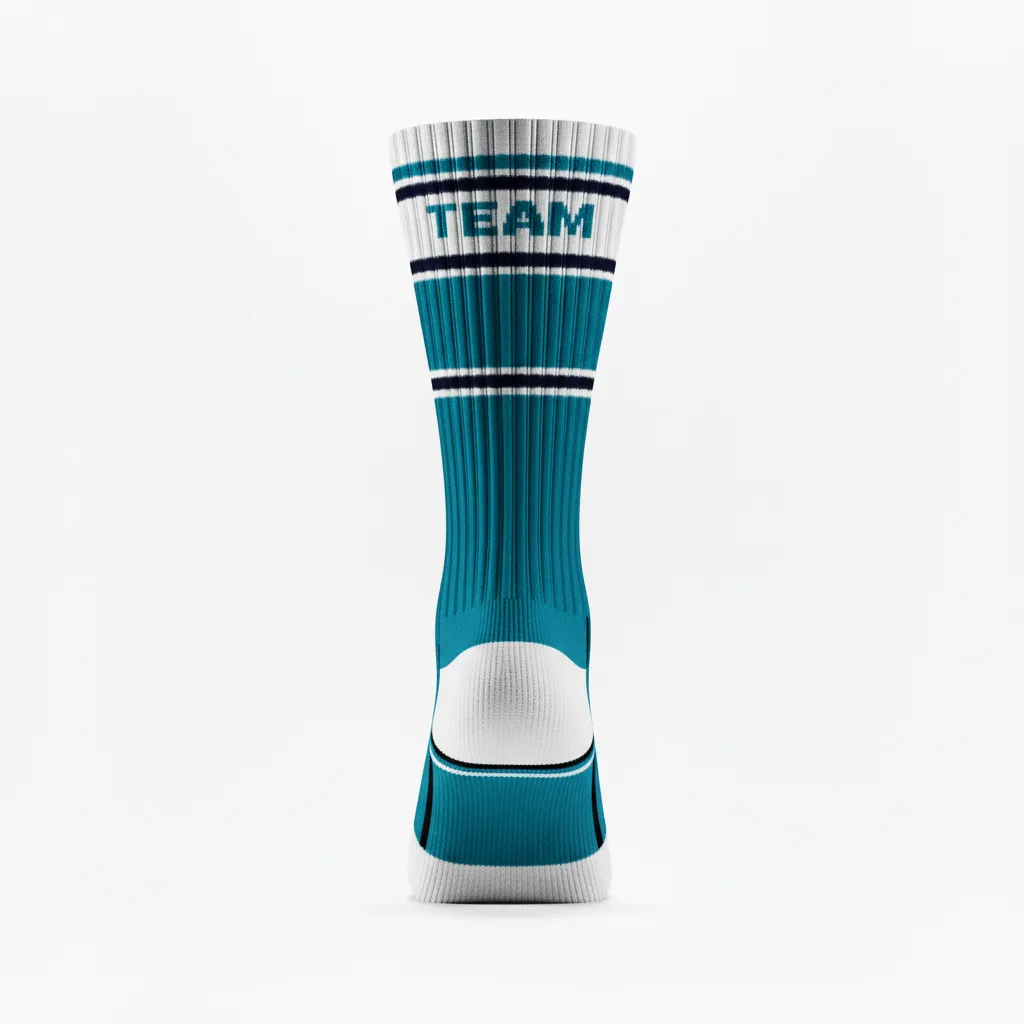Custom Softball Socks - Custom Design - Crewsocks Columbiawhitenavy - Side View - Kinexa Sportswear