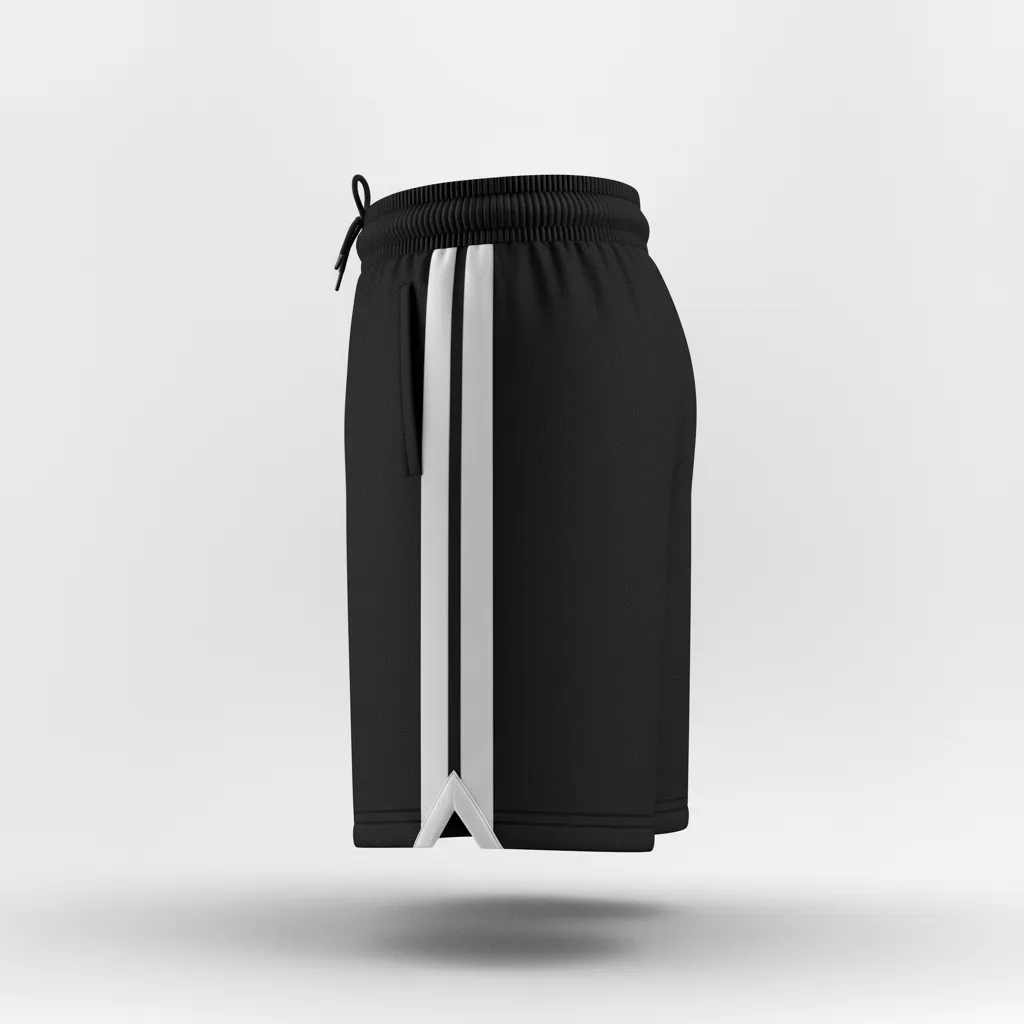 Custom Softball Softball Shorts - Custom Design - Softballshorts Blackwhitegrey - Back View - Kinexa Sportswear