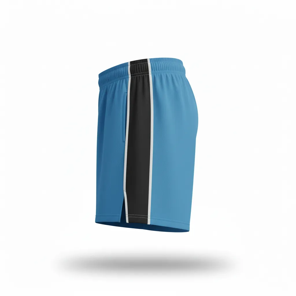 Custom Softball Softball Shorts - Custom Design - Softballshorts Columbiablackwhite - Side View - Kinexa Sportswear