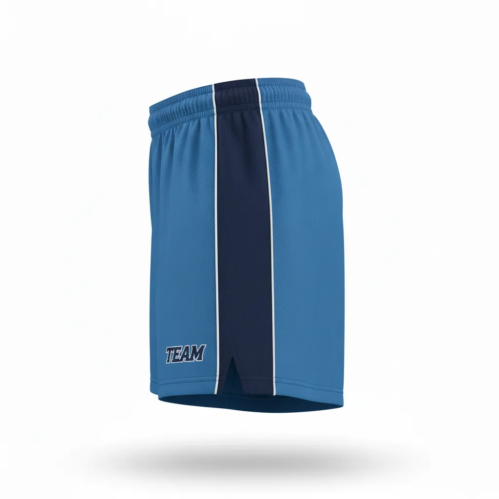 Custom Softball Softball Shorts - Custom Design - Softballshorts Columbianavywhite - Side View - Kinexa Sportswear