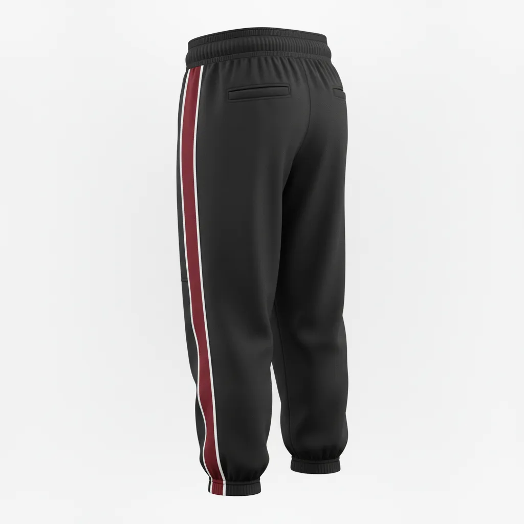 Custom Softball Standard Softball Knicker - Custom Design - Softballknicker Blackredwhite - Back View - Kinexa Sportswear