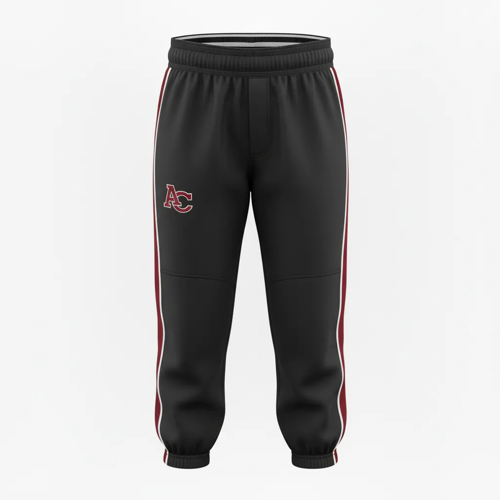 Custom Softball Standard Softball Knicker - Custom Design - Softballknicker Blackredwhite - Front View - Kinexa Sportswear