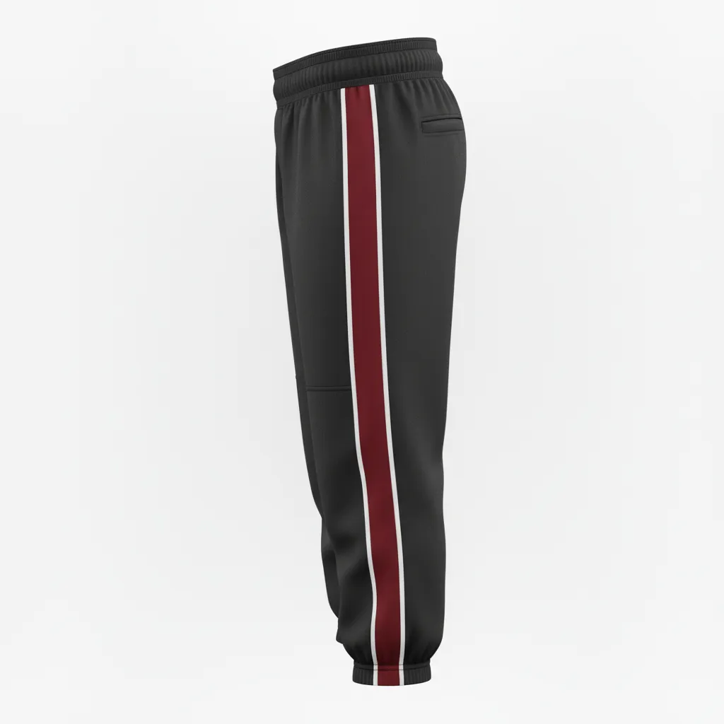 Custom Softball Standard Softball Knicker - Custom Design - Softballknicker Blackredwhite - Side View - Kinexa Sportswear
