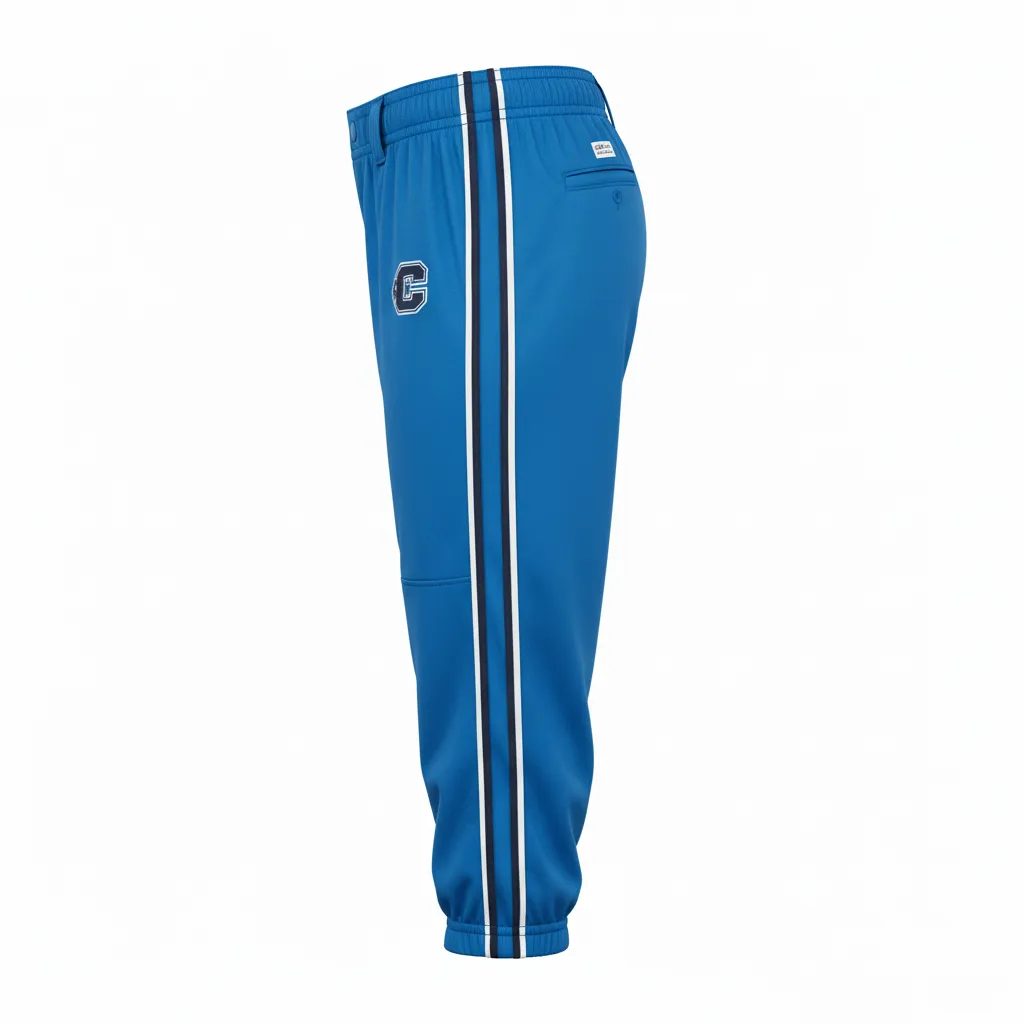 Custom Softball Standard Softball Knicker - Custom Design - Softballknicker Columbianavywhite - Side View - Kinexa Sportswear