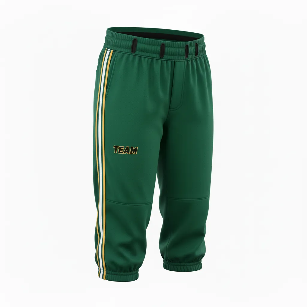 Custom Softball Standard Softball Knicker - Custom Design - Softballknicker Forestblackgold - Side View - Kinexa Sportswear