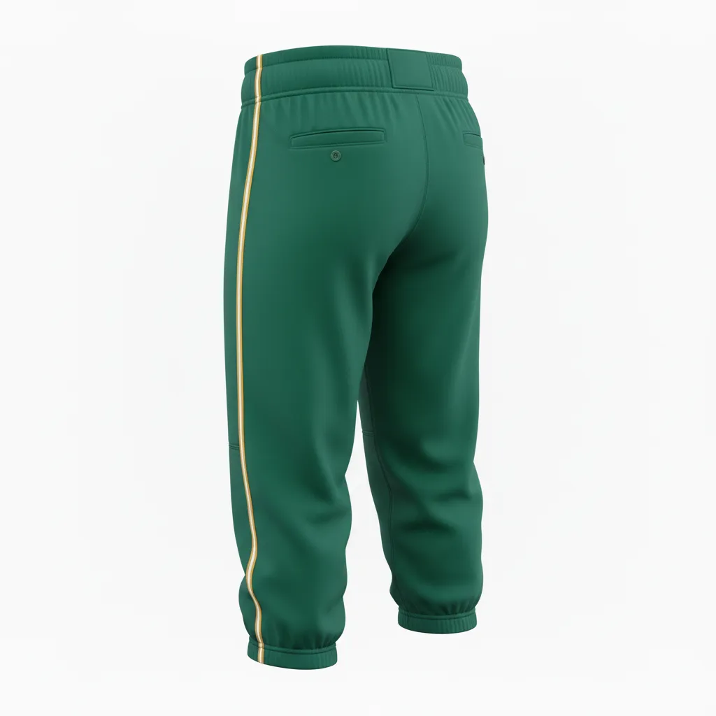 Custom Softball Standard Softball Knicker - Custom Design - Softballknicker Forestgoldwhite - Back View - Kinexa Sportswear