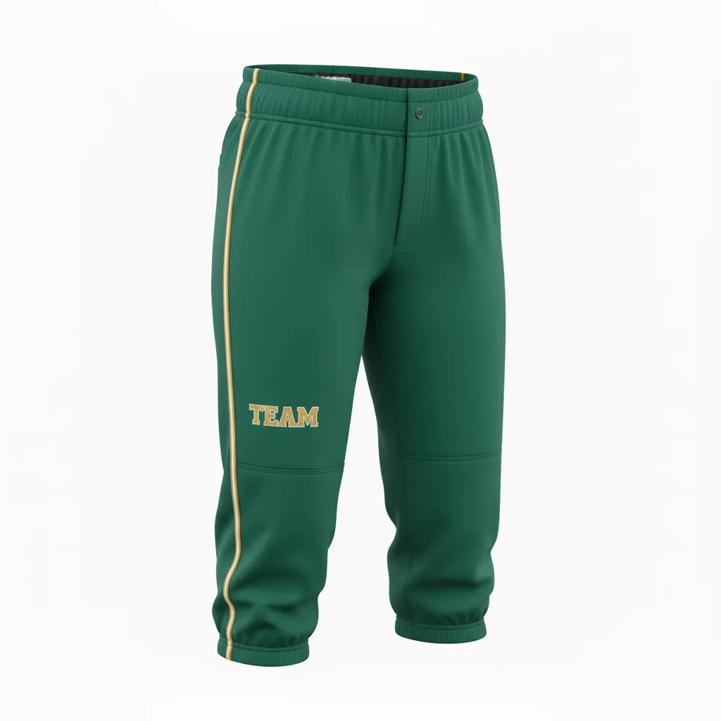 Custom Softball Standard Softball Knicker - Custom Design - Softballknicker Forestgoldwhite - Front View - Kinexa Sportswear