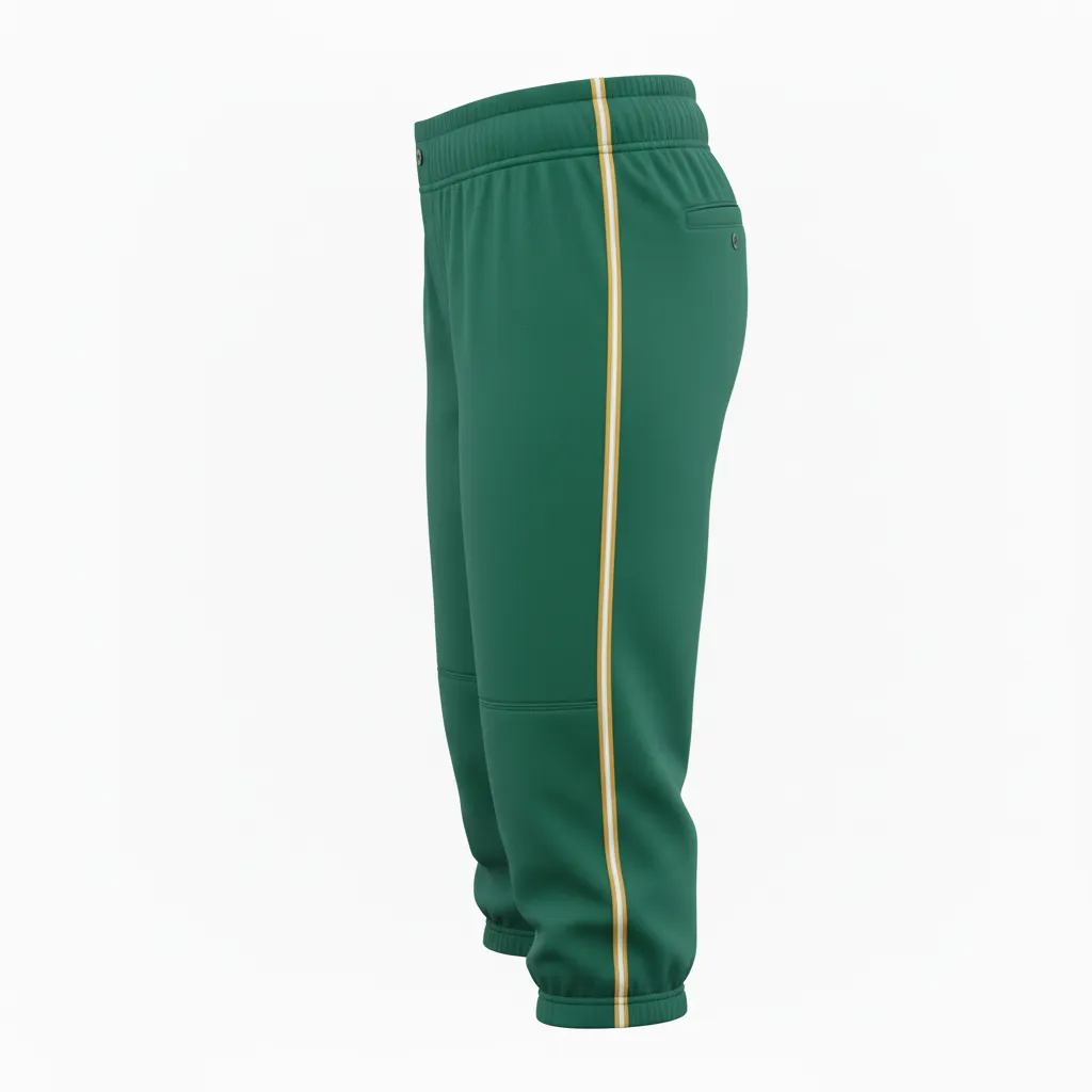 Custom Softball Standard Softball Knicker - Custom Design - Softballknicker Forestgoldwhite - Side View - Kinexa Sportswear