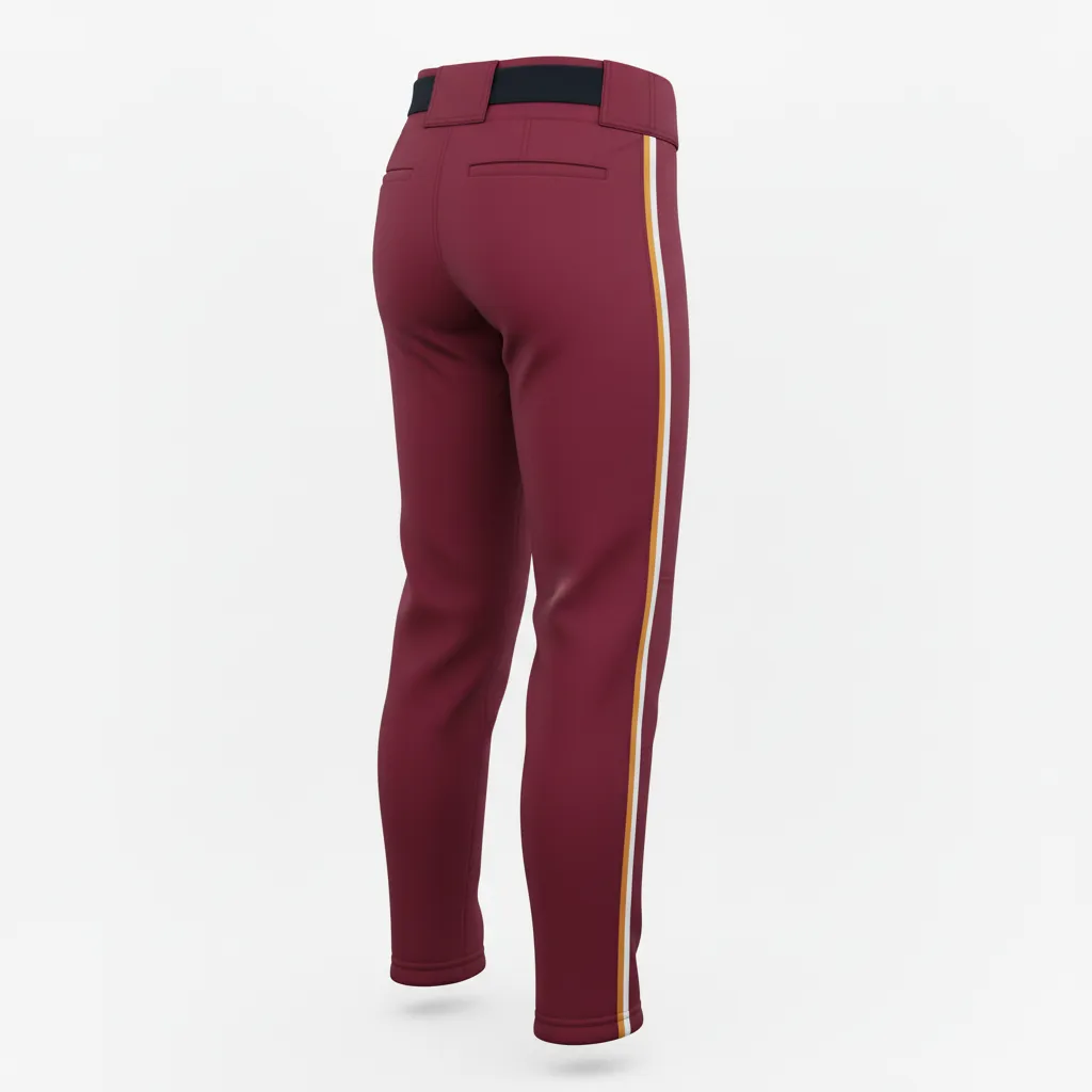 Custom Softball Standard Pants - Back View - KINEXA