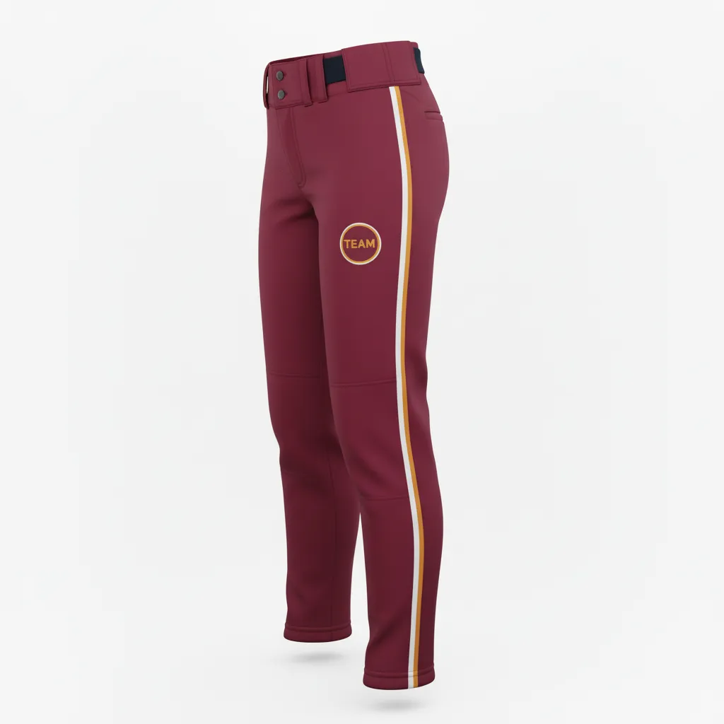 Custom Softball Standard Pants - Side View - KINEXA