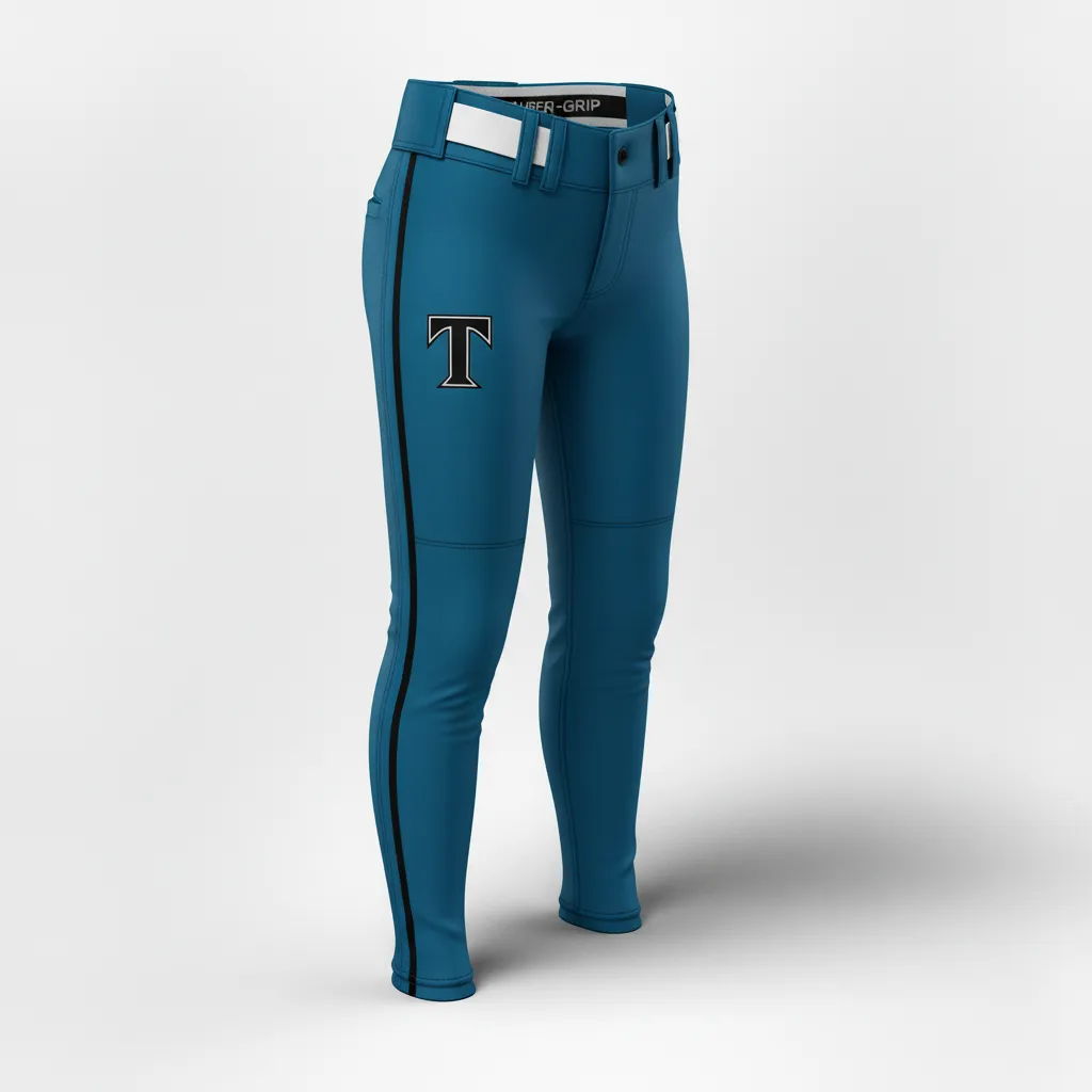 Custom Softball Standard Softball Pant - Custom Design - Softballpant Columbiablackwhite - Front View - Kinexa Sportswear