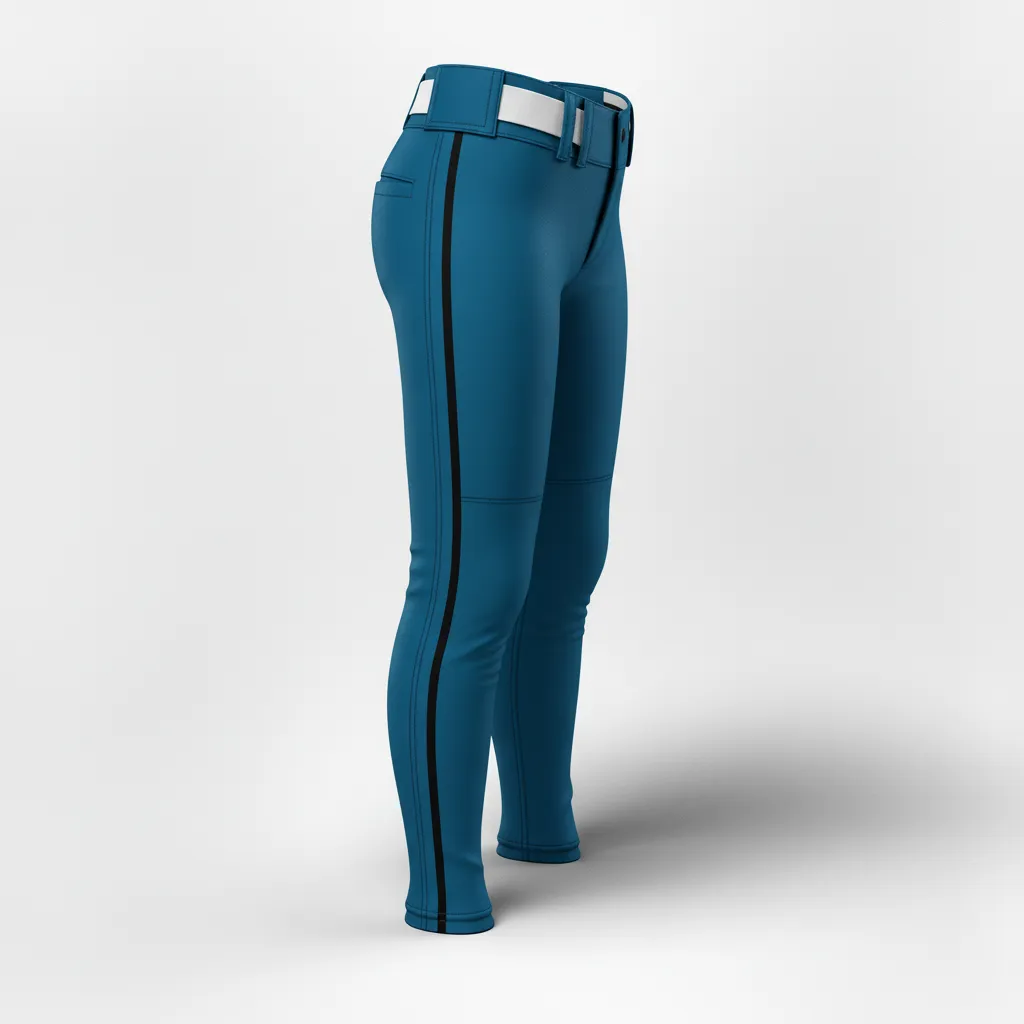 Custom Softball Standard Softball Pant - Custom Design - Softballpant Columbiablackwhite - Side View - Kinexa Sportswear