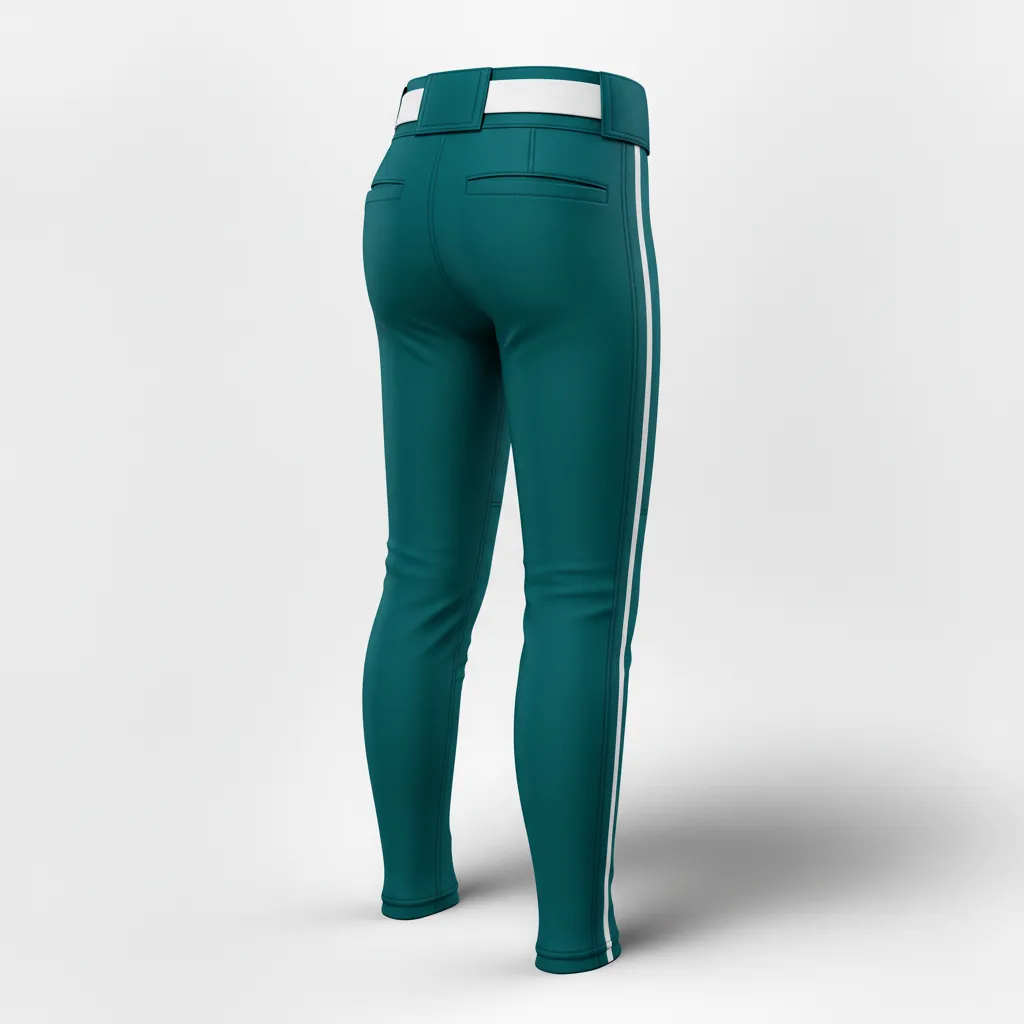 Custom Softball Standard Softball Pant - Custom Design - Softballpant Columbiawhitenavy - Back View - Kinexa Sportswear