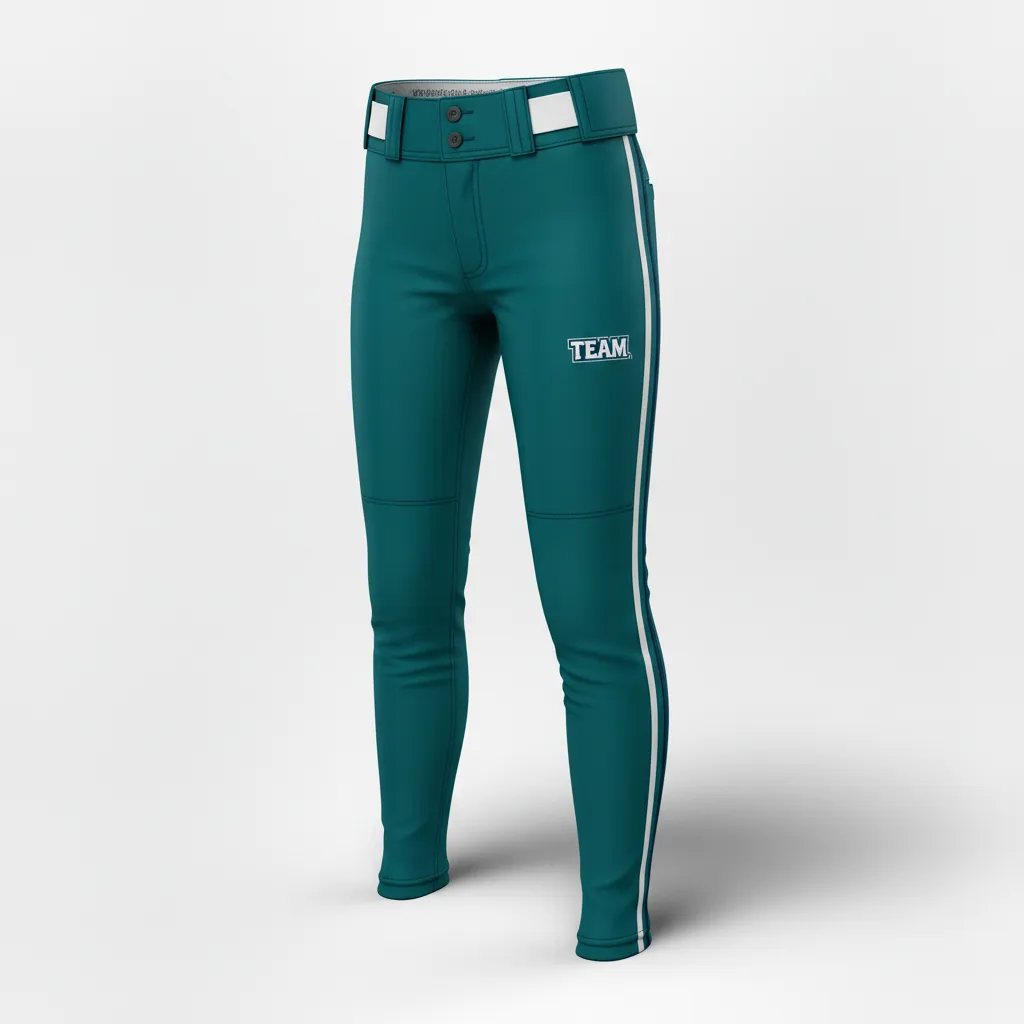 Custom Softball Standard Softball Pant - Custom Design - Softballpant Columbiawhitenavy - Front View - Kinexa Sportswear