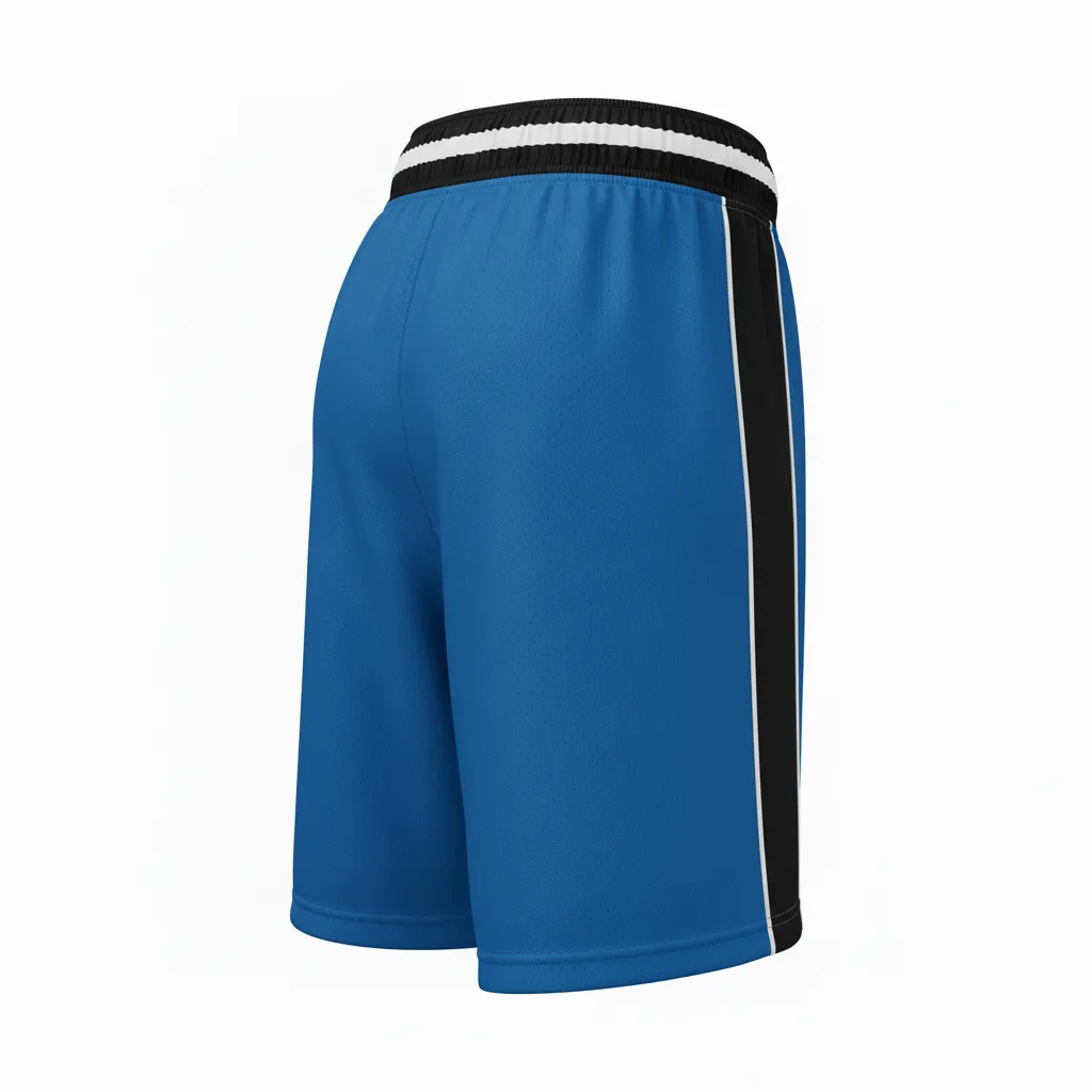 Custom Softball Training Shorts - Custom Design - Trainingshorts Columbiablackwhite - Back View - Kinexa Sportswear
