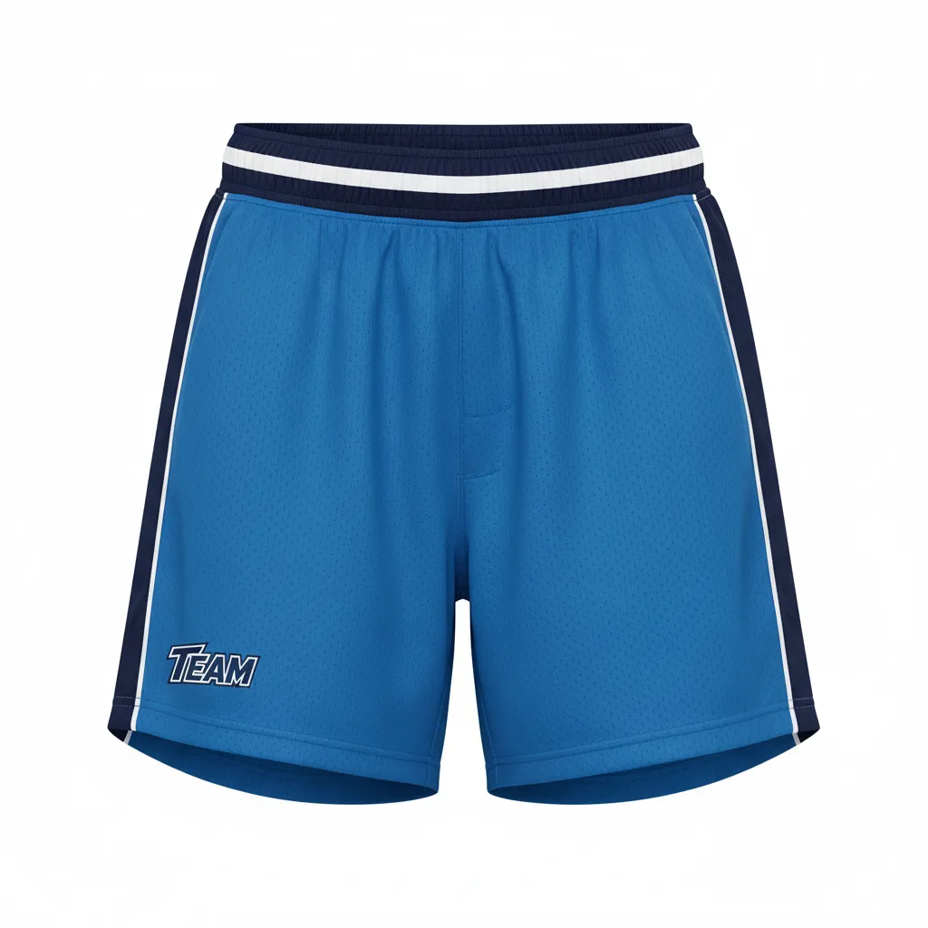 Custom Softball Training Shorts - Custom Design - Trainingshorts Columbianavywhite - Front View - Kinexa Sportswear