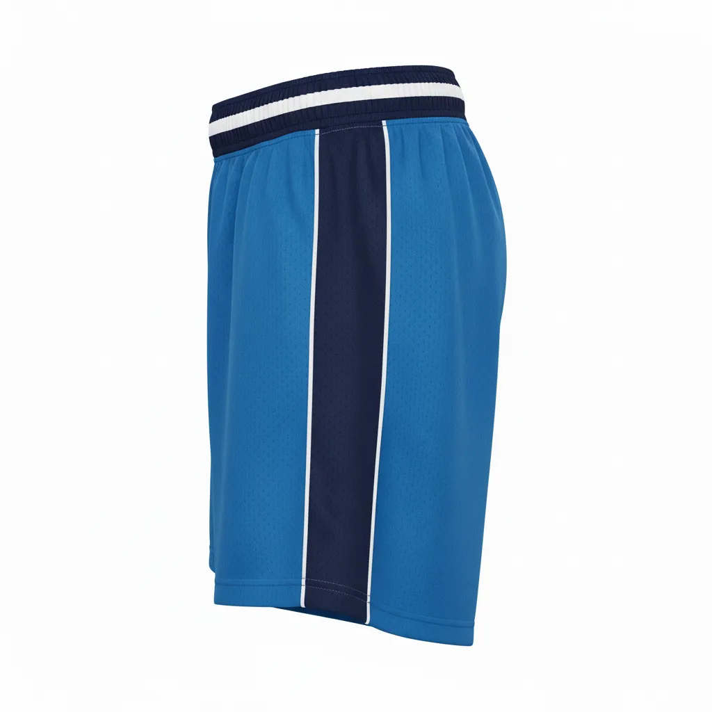 Custom Softball Training Shorts - Custom Design - Trainingshorts Columbianavywhite - Side View - Kinexa Sportswear