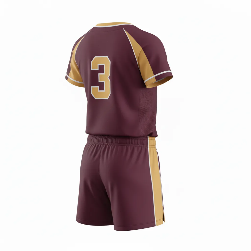 Custom Softball V-Neck Uniforms - Back View - KINEXA