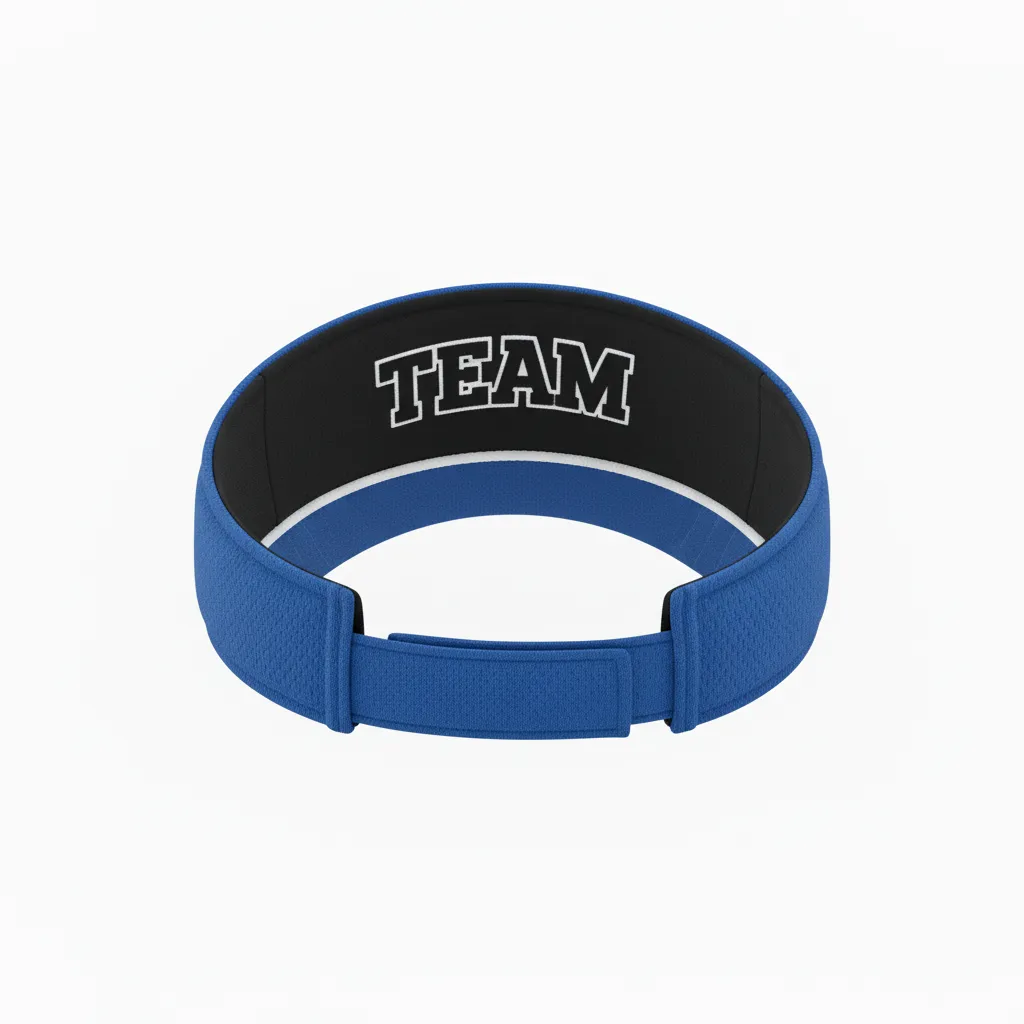 Custom Softball Visor - Custom Design - Columbiablackwhite - Back View - Kinexa Sportswear