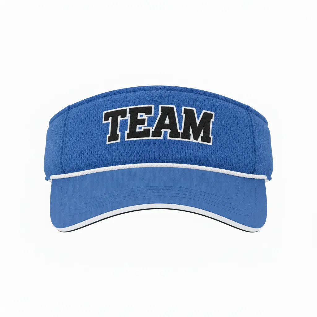Custom Softball Visor - Custom Design - Columbiablackwhite - Front View - Kinexa Sportswear