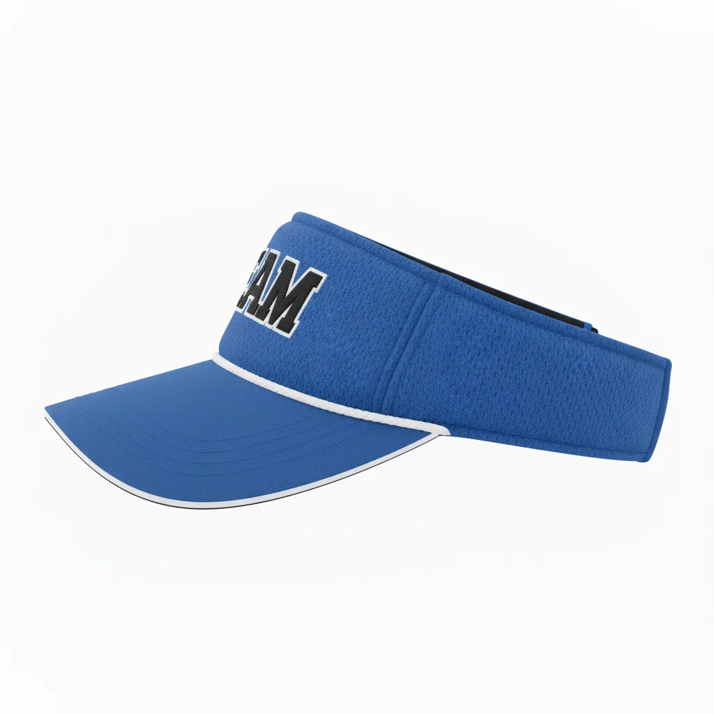 Custom Softball Visor - Custom Design - Columbiablackwhite - Side View - Kinexa Sportswear